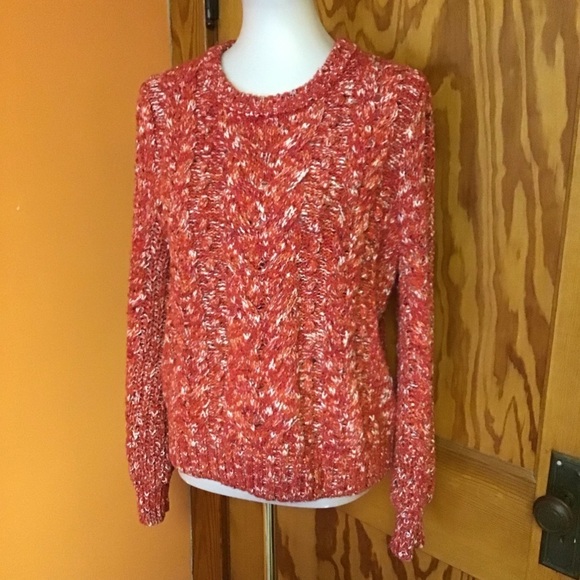 Good threads red cable knit warm sweater - Picture 7 of 12